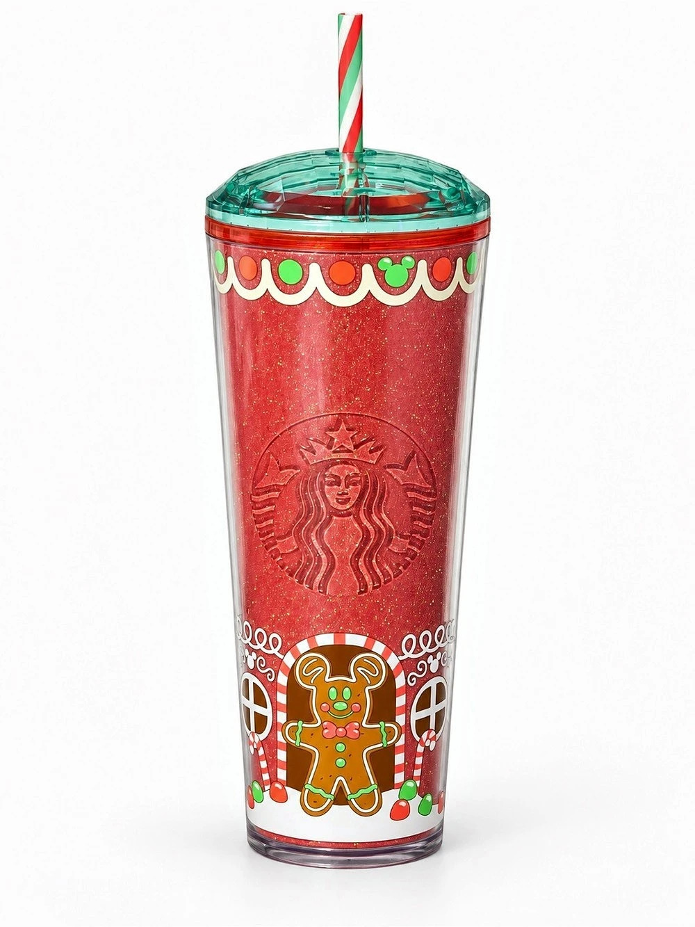 New Starbucks x Disney Gingerbread Starbucks Tumbler with Straw